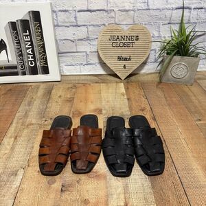 To boot New York Weston 41 8 men's leather brown & Black sandal Bundle